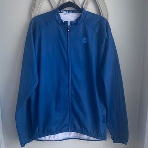 Hill Killer" blue athletic cycling full zip jacket size XL